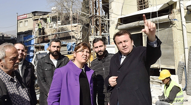 BAŞKAN ERKOÇ DEMİRCİLER ÇARŞISINDA