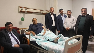 BAŞKAN ÇELEĞEN’İN  ZİYARETİ HASTALARA MORAL OLDU