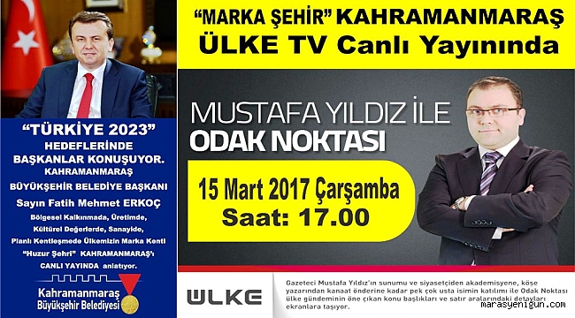 BAŞKAN ERKOÇ ÜLKE TV’DE CANLI YAYINA KATILACAK