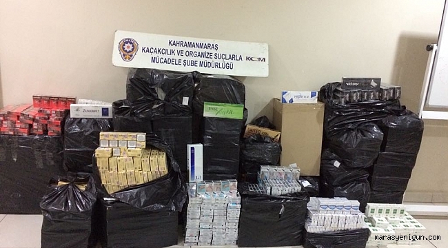 KAHRAMANMARAŞ’TA 11 BİN 400 PAKET KAÇAK SİGARA ELE GEÇİRİLDİ