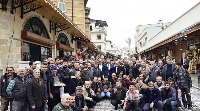 BAŞKAN ERKOÇ ÇARŞILARI GEZDİ