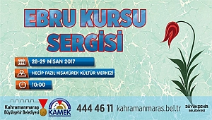 BÜYÜKŞEHİR’DEN EBRU KURSU SERGİSİ