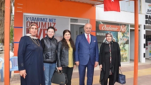 ESKİ BAKAN SAĞLAM REFERANDUM ÇALIŞMALARI İÇİN TÜRKOĞLU’NDA