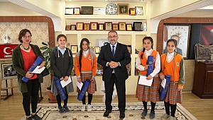 KABAAĞAÇ ORTAOKULUNDAN BAŞKAN GÜVEN’E ZİYARET…