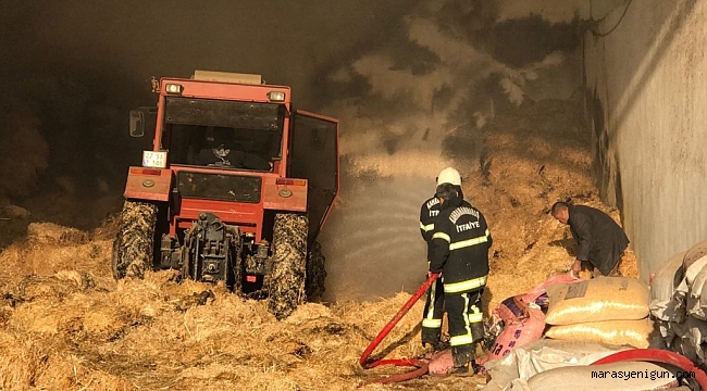 KAHRAMANMARAŞ’TA BESİ ÇİFTLİĞİNDE YANGIN