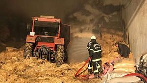  KAHRAMANMARAŞ’TA BESİ ÇİFTLİĞİNDE YANGIN