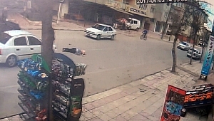 OTOMOBİLİN GENÇ KIZA ÇARPTIĞI AN KAMERADA