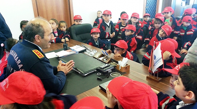 MİNİK İTFAİYECİLERDEN ZİYARET