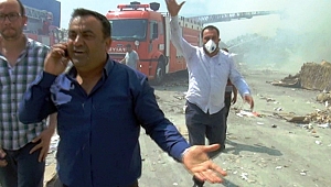 YANGINI BIRAKIP GAZETECİLERE SALDIRDILAR 