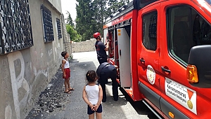 BÜYÜKŞEHİR İTFAİYESİNDEN ÇOCUK KURTARMA OPERASYONU