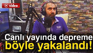 CANLI YAYINDA DEPREME YAKALANDI