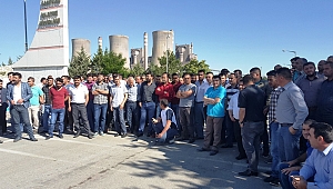 TERMİK SANTRALDE EYLEM 