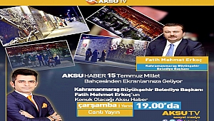 BAŞKAN ERKOÇ AKSU TV’DE CANLI YAYIN KONUĞU