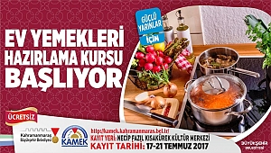 KAMEK’TEN EV YEMEKLERİ KURSU