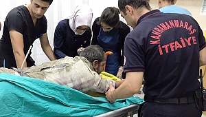SIRTINA SAPLANAN DEMİRLE HASTANEYE GÖTÜRÜLDÜ