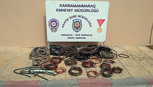 TESTERELİ KABLO HIRSIZI YAKALANDI