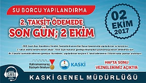 YAPILANDIRMA 2. TAKSİT ÖDEMEDE SON GÜN; 2 EKİM