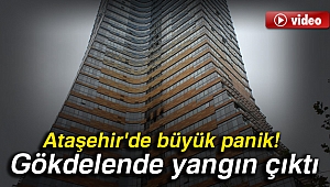 Ataşehir'de 41 katlı gökdelende yangın paniği