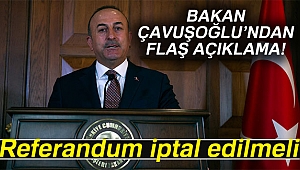 Çavuşoğlu: Referandum iptal edilmeli