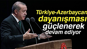 Cumhurbaşkanı Erdoğan: Tüm alanlarda Türkiye-Azerbaycan dayanışması güçlenerek devam ediyor