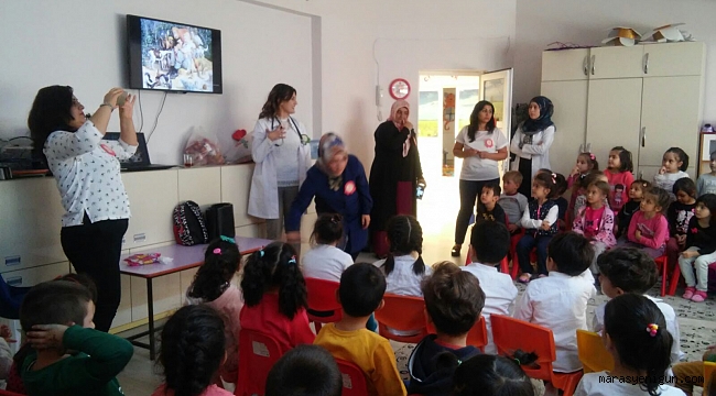 ELBİSTAN’DA MİNİKLERE HAYVANLARI KORUMANIN GÜZELLİKLERİ ANLATILDI