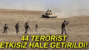 İçişleri Bakanlığı: '44 terörist etkisiz hale getirildi'