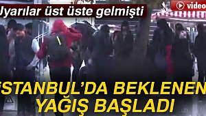İstanbul'da beklenen yağış etkisini göstermeye başladı