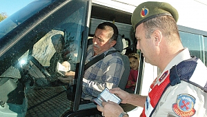 Jandarmadan çikolatalı Servis Denetimi 