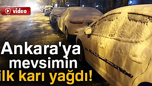 Ankara'da mevsimin ilk karı yağdı