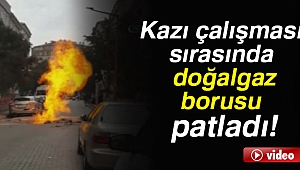 Avcılar'da kazı çalışması sırasında doğalgaz borusu patladı