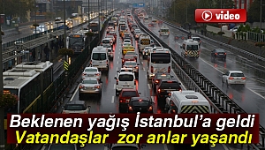 Beklenen yağış İstanbul'a geldi