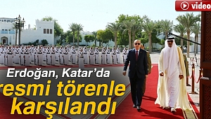 Erdoğan, Katar’da resmi törenle karşılandı