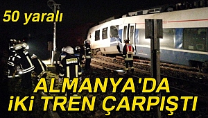 Almanya'da yolcu treni ile yük treni çarpıştı