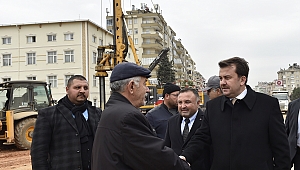 Başkan erkoç çukurova tünel kavşakta incelemelerde bulundu