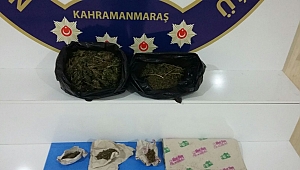 Kahramanmaraş’ta dönercide esrar ele geçirildi 