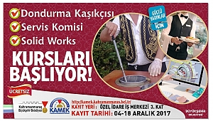 Kamek Kursları Kayıtları Devam Ediyor