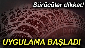 Zorunlu kış lastiği uygulaması başladı