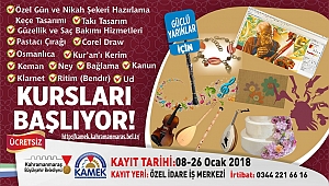 Kamek Kurs Kayıtları Başladı