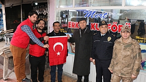 Pazarcık ilçesi Türk Bayraklarıyla donatıldı 