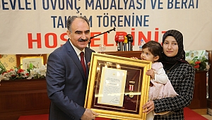 Şehit yakınlarına Devlet Övünç Madalyası verildi 