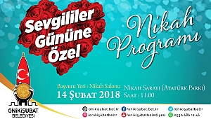 14 Şubat sevgililer günü’nde nikah programı