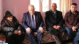 BAŞKAN HANEFİ MAHÇİÇEK ŞEHİT AİLESİNİ ZİYARET ETTİ