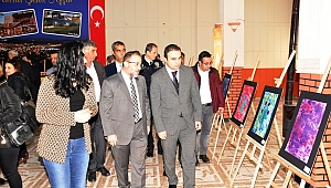 AFŞİN'DE ENGELLİLER EBRU SANATLARI SERGİSİ AÇTI 