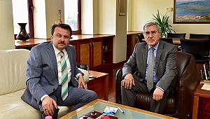 BAŞKAN ERKOÇ’TAN REKTÖR CAN’A ‘HAYIRLI OLSUN’ ZİYARETİ