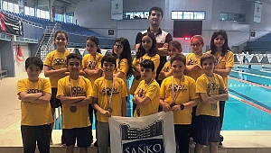 SANKO'LU KÜÇÜK YÜZÜCÜLER BÖLGE YARIŞLARINA GİDİYOR
