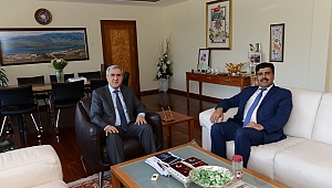 DULKADİROĞLU İLÇE MİLLİ EĞİTİM MÜDÜRÜ KURT, REKTÖR CAN’I ZİYARET ETTİ