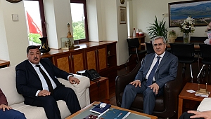 EKİNÖZÜ BELEDİYE BAŞKANI ÇELEĞEN, REKTÖR CAN’I ZİYARET ETTİ