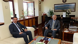TÜRKOĞLU BELEDİYE BAŞKANI OKUMUŞ, REKTÖR CAN’I ZİYARET ETTİ
