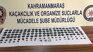 KAHRAMANMARAŞ'TA ROMA DÖNEMİNE AİT 122 ADET SİKKE YAKALANDI 
