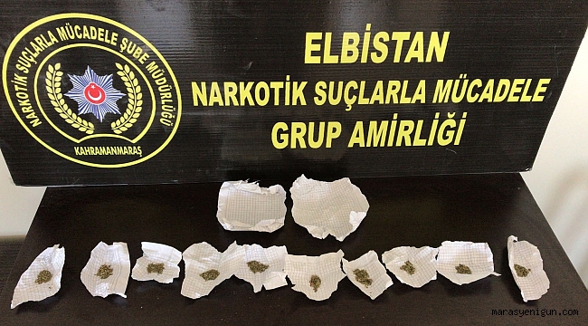 ELBİSTAN’DA UYUŞTURUCU OPERASYONUNDA 1 KİŞİ TUTUKLANDI